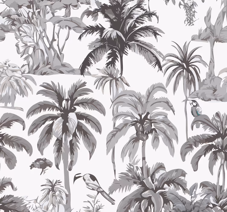 Persiana enrollable gris palmeras - TenVinilo