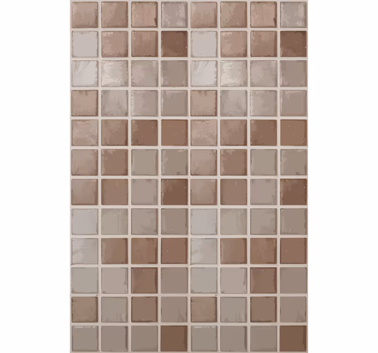 Persiana enrollable beige con patrón de azulejos - TenVinilo
