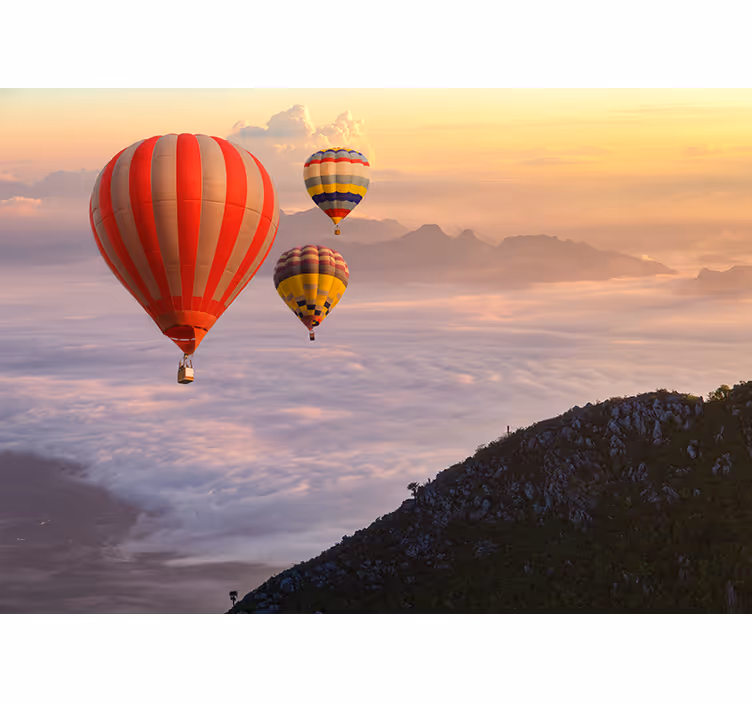 Persiana enrollable para cocina globos de aire en el cielo - TenVinilo