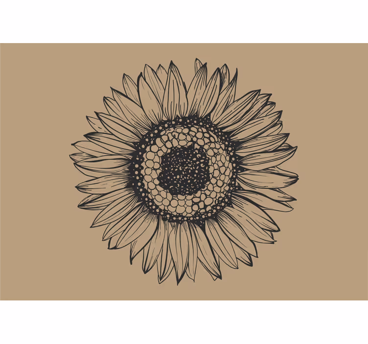 Persiana enrollable para cocina girasol beige - TenVinilo