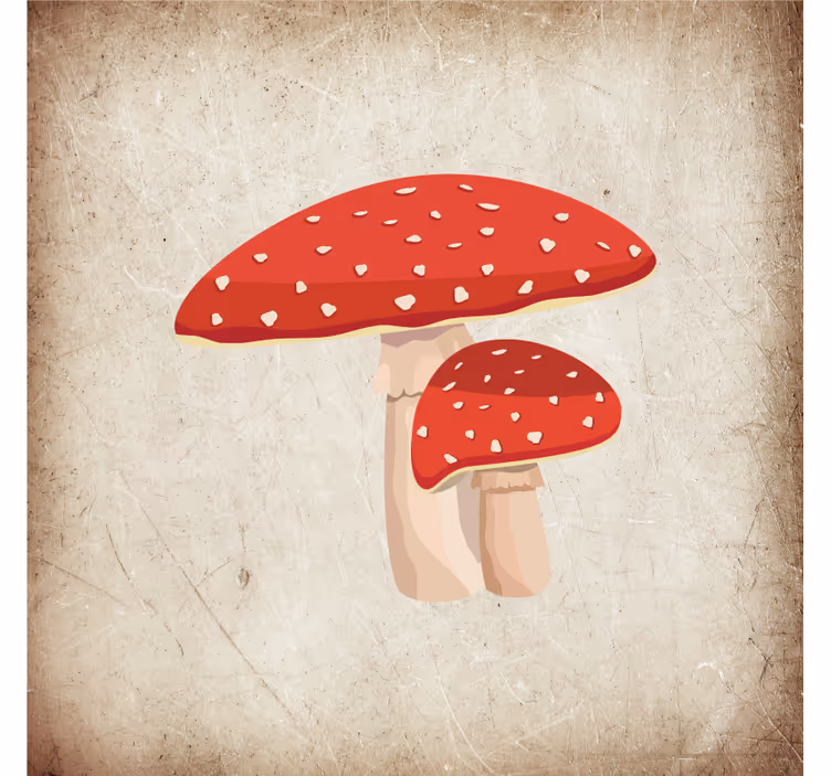 Persiana enrollable para cocina ilustración de seta - TenVinilo