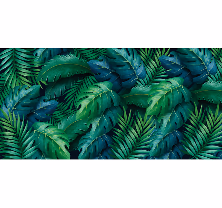Persiana enrollable salón follaje elegante tropical - TenVinilo