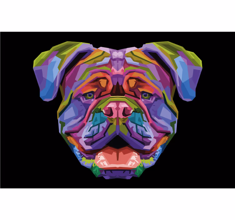 Persiana enrollable salón perros modernos a color - TenVinilo
