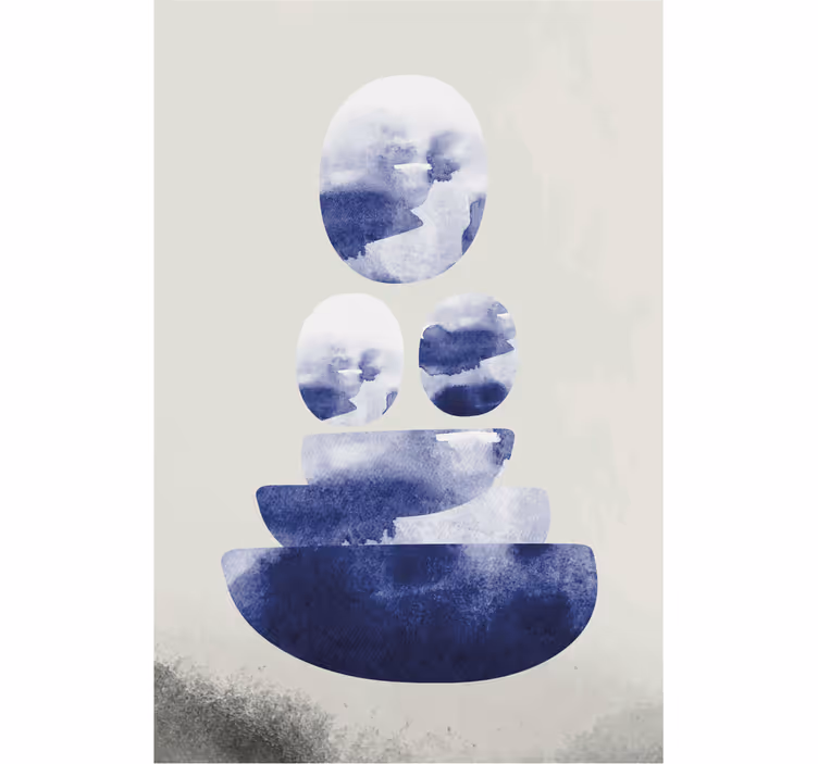 Persiana enrollable salón forma azul - TenVinilo