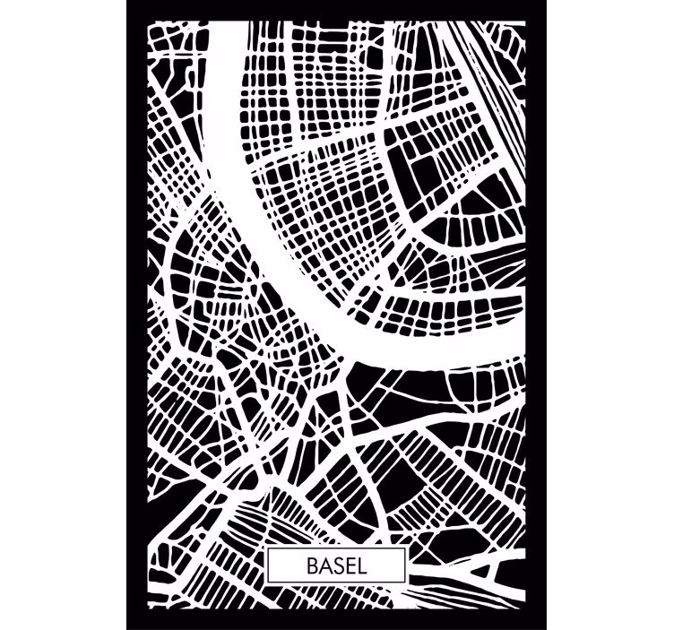 Persiana enrollable salón mapa topográfico de basilea - TenVinilo
