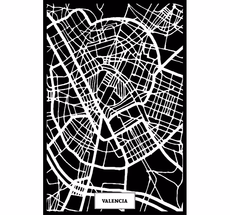 Persiana enrollable salón mapa topográfico valencia - TenVinilo