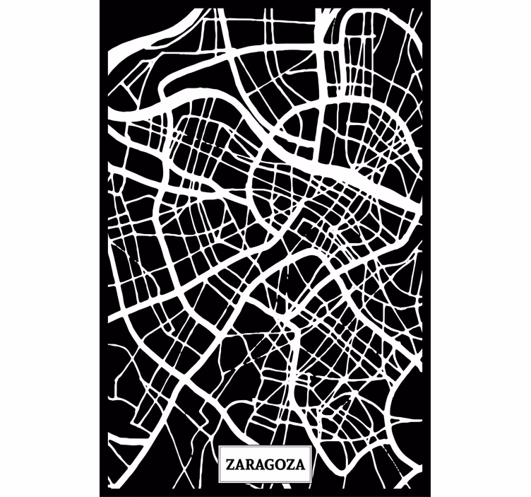 Persiana enrollable salón mapa topográfico zaragoza - TenVinilo