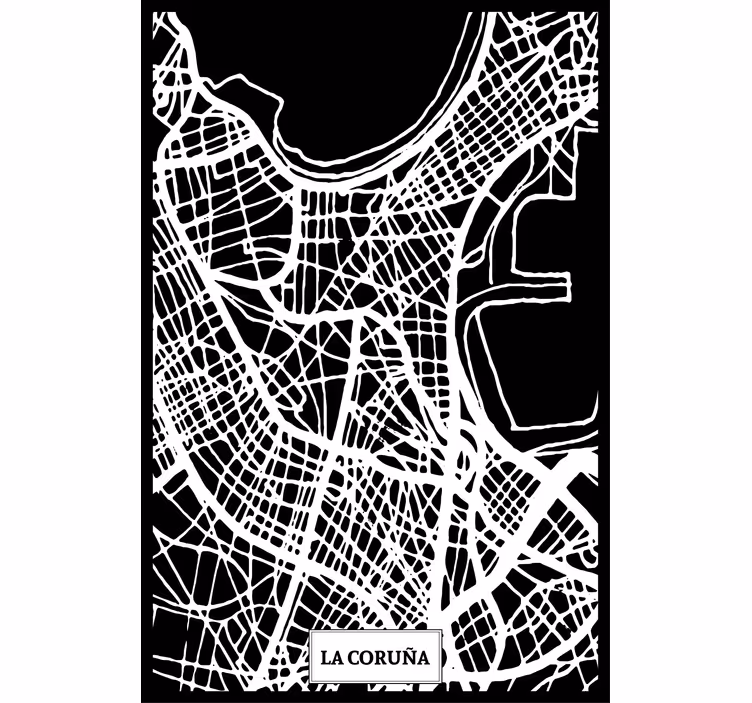 Persiana enrollable salón mapa topográfico coruña - TenVinilo