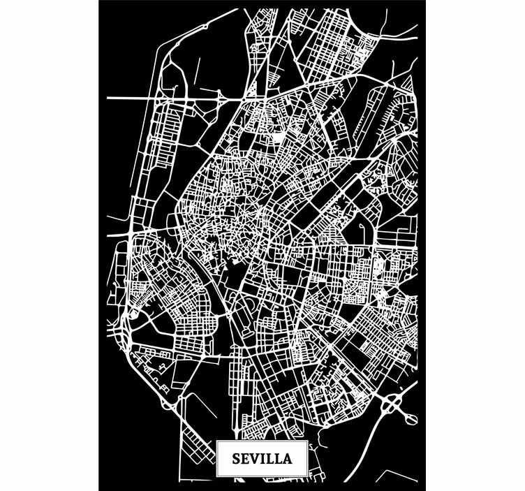 Persiana enrollable salón mapa topográfico sevilla - TenVinilo