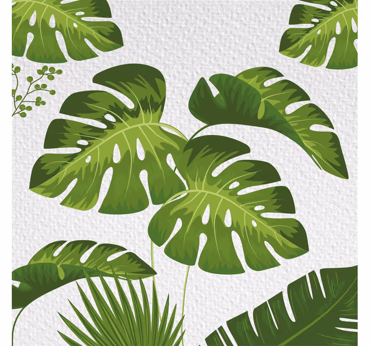 Persiana enrollable salón hoja de monstera - TenVinilo