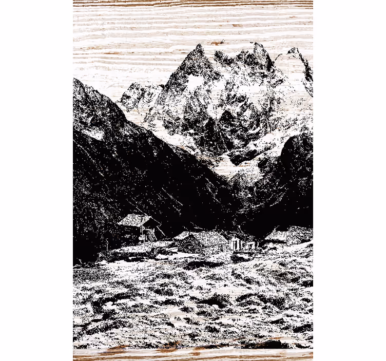 Persiana enrollable salón montañas suizas - TenVinilo