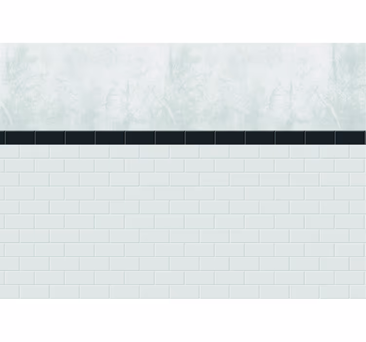 Persiana enrollable blanca azulejos blancos - TenVinilo