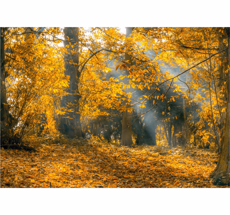 Persiana enrollable salón otoño dorado - TenVinilo