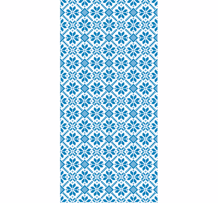 Persiana enrollable azul motivo de azulejos - TenVinilo