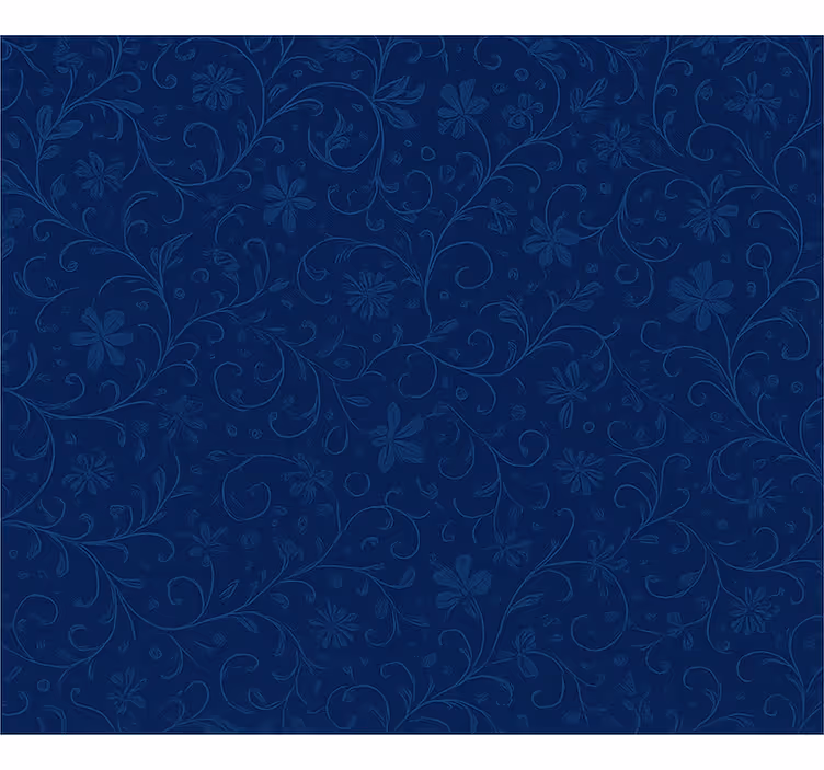 Persiana enrollable azul con motivo floral azul marino - TenVinilo