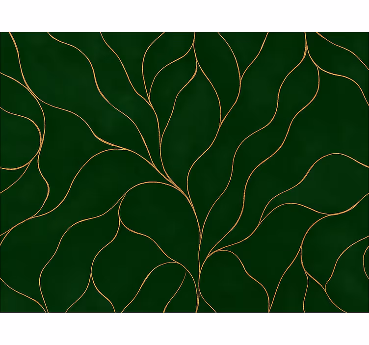 Persiana enrollable moderno textura de mármol verde y oro - TenVinilo