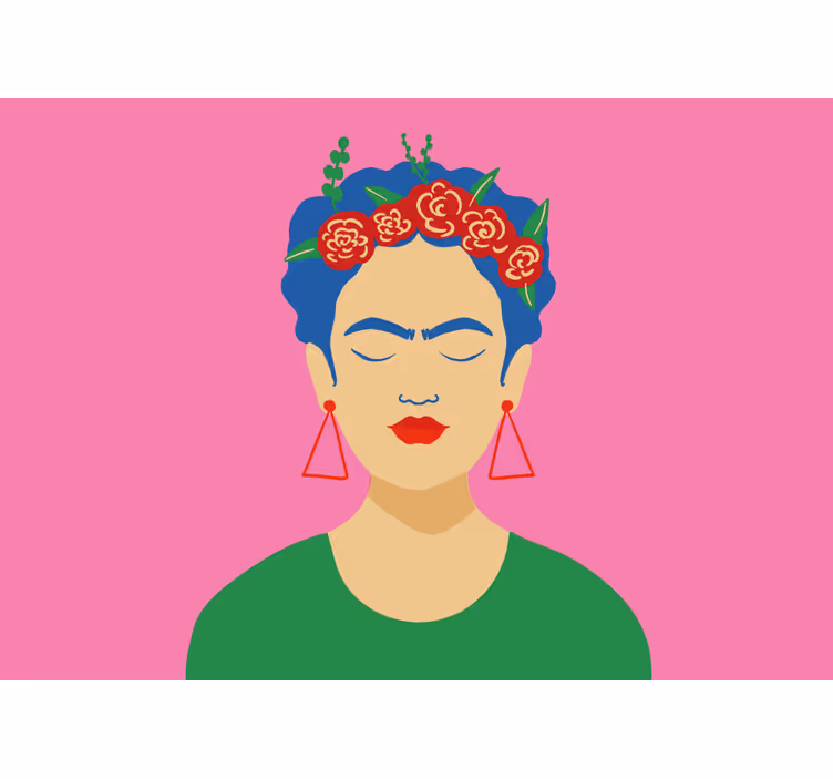 Persiana enrollable salón diseño pop art frida kahlo - TenVinilo