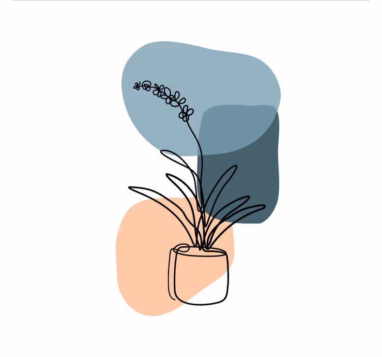 Persiana enrollable salón diseño de orquídeas minimalista - TenVinilo
