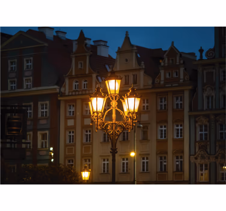 Persiana enrollable salón wrocław al atardecer - TenVinilo