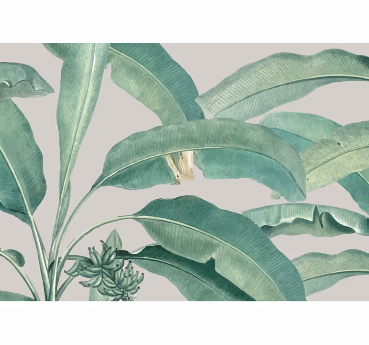 Persiana enrollable salón árboles tropicales nórdicos - TenVinilo