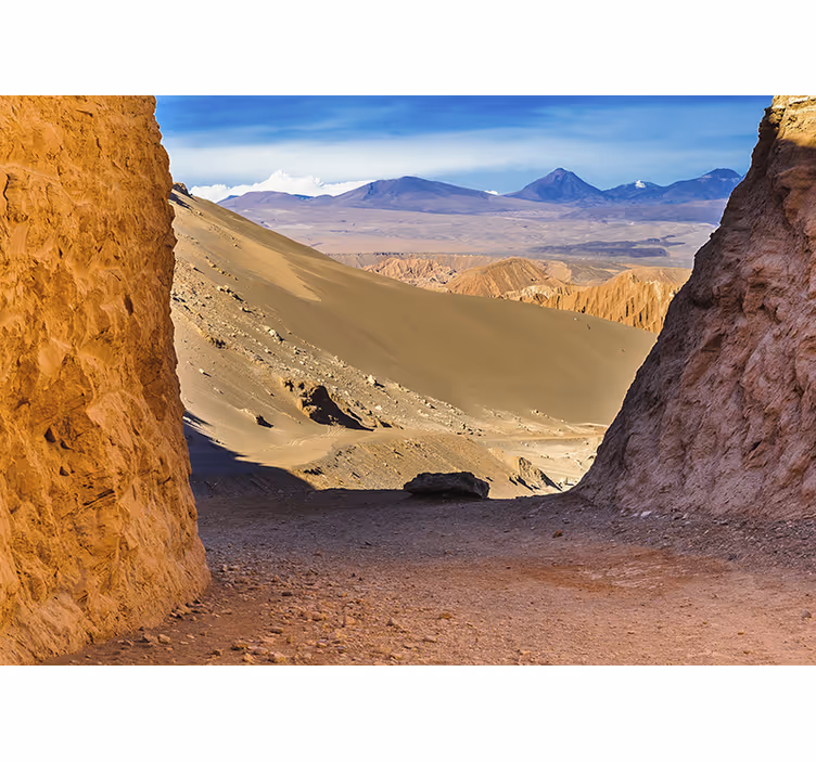Persiana enrollable salón diseño desierto atacama - TenVinilo