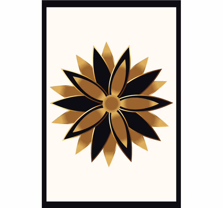 Persiana enrollable salón flores doradas - TenVinilo