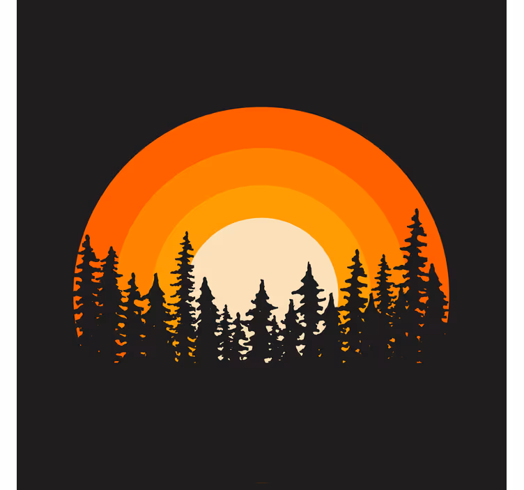 Persiana enrollable salón amanecer en el bosque oscuro - TenVinilo