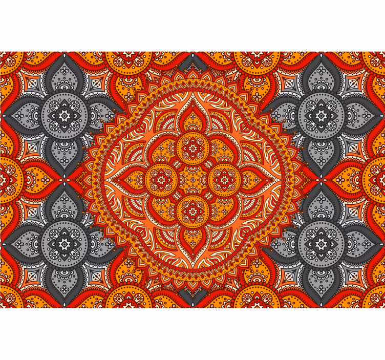 Persiana enrollable salón arte mandala de henna - TenVinilo