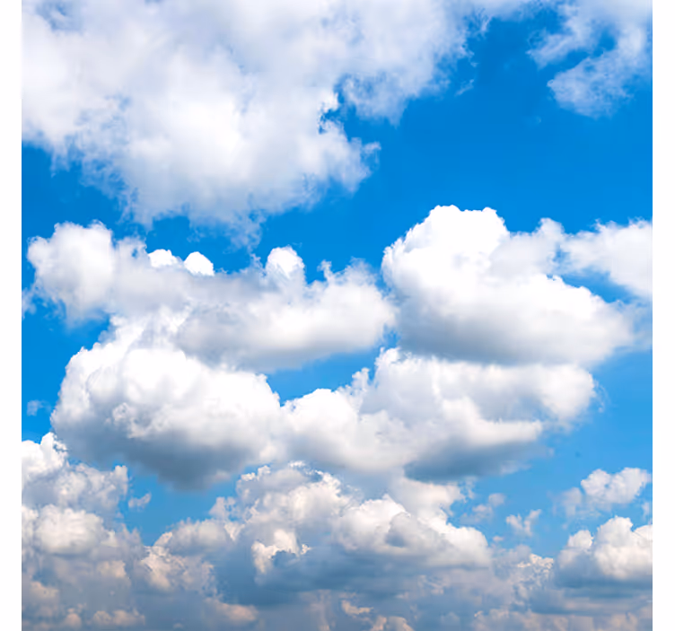 Persiana enrollable salón cielo azul hermoso con nubes - TenVinilo