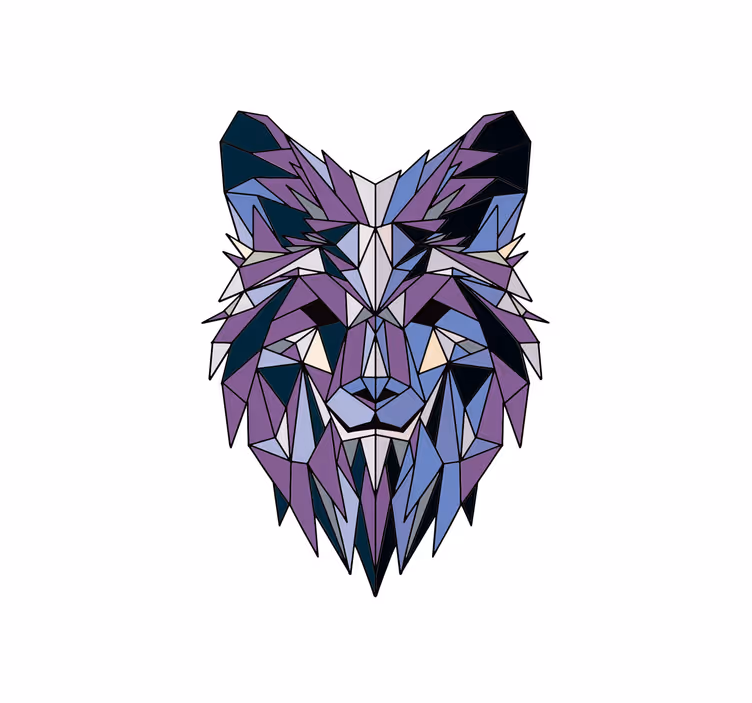 Persiana enrollable salón lobo geométrico - TenVinilo