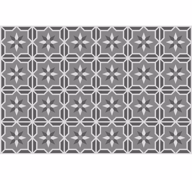 Persiana enrollable gris geométrica con fondo gris suave - TenVinilo