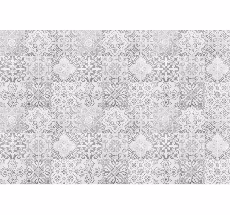 Persiana enrollable gris con patrón de mosaico piedra - TenVinilo