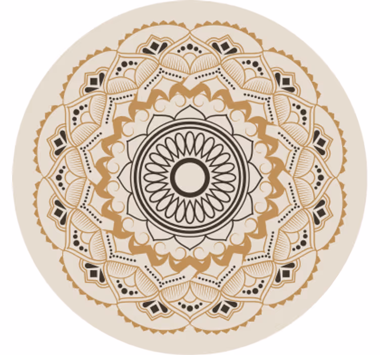 Persiana enrollable beige diseño mandala circular - TenVinilo