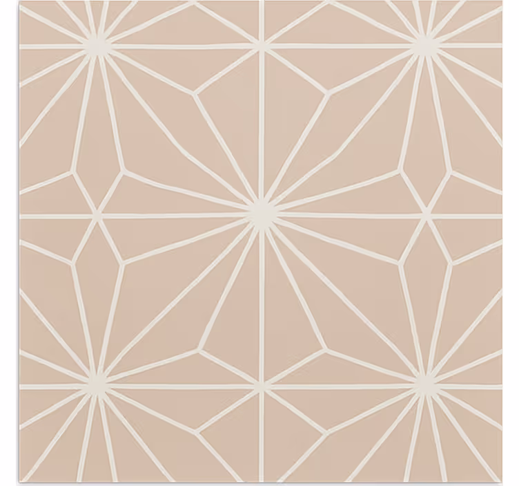 Persiana enrollable beige con patrón de estrellas - TenVinilo