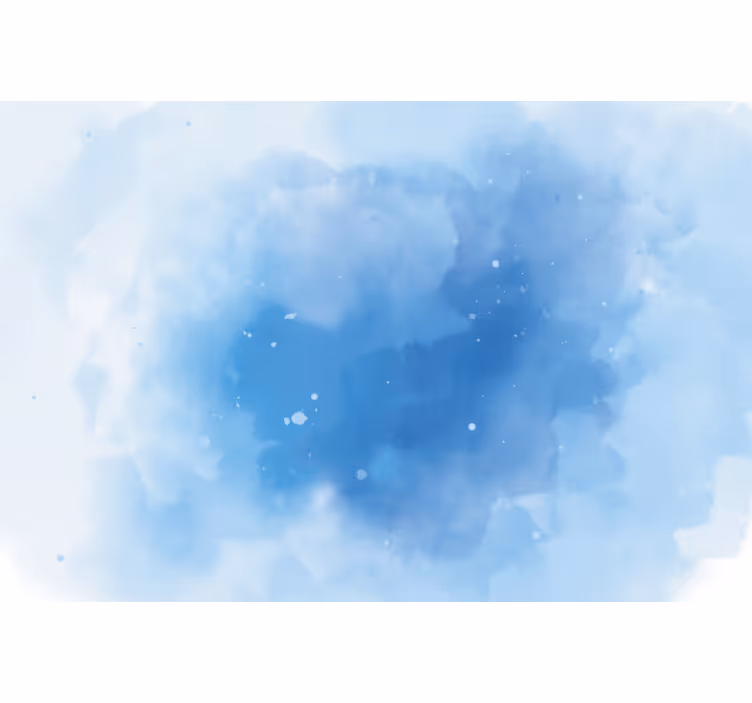 Persiana enrollable para cuarto acuarela azul minimalista - TenVinilo
