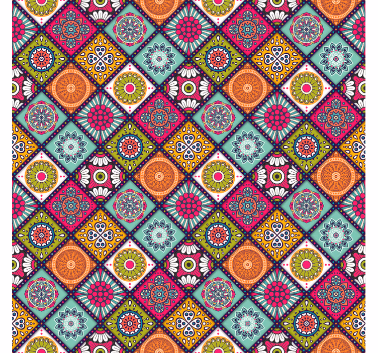 Persiana enrollable para cuarto patrones de mandala colorido - TenVinilo