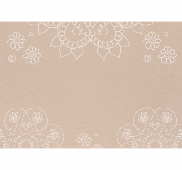 Persiana enrollable beige patrón mandala de india - TenVinilo