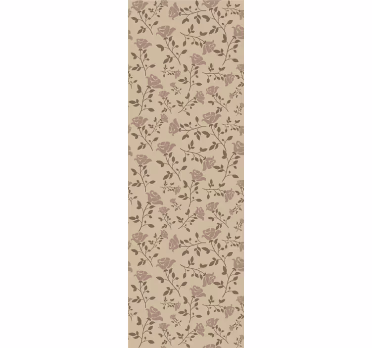 Persiana enrollable vintage patrón rosa marrón - TenVinilo
