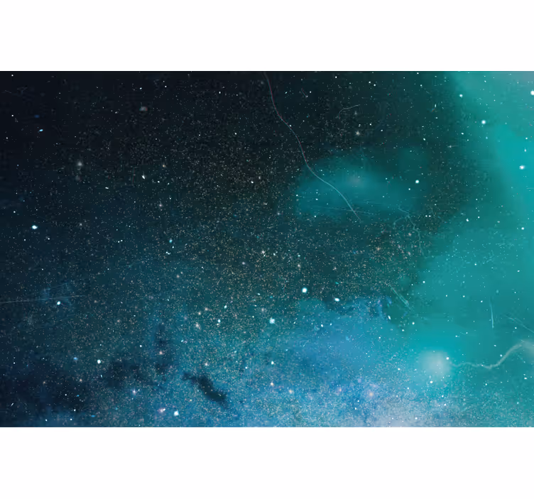 Persiana enrollable salón lluvia de meteoros azul y verde - TenVinilo