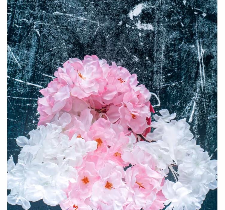 Persiana enrollable salón flor artística rosa estilo vintage - TenVinilo
