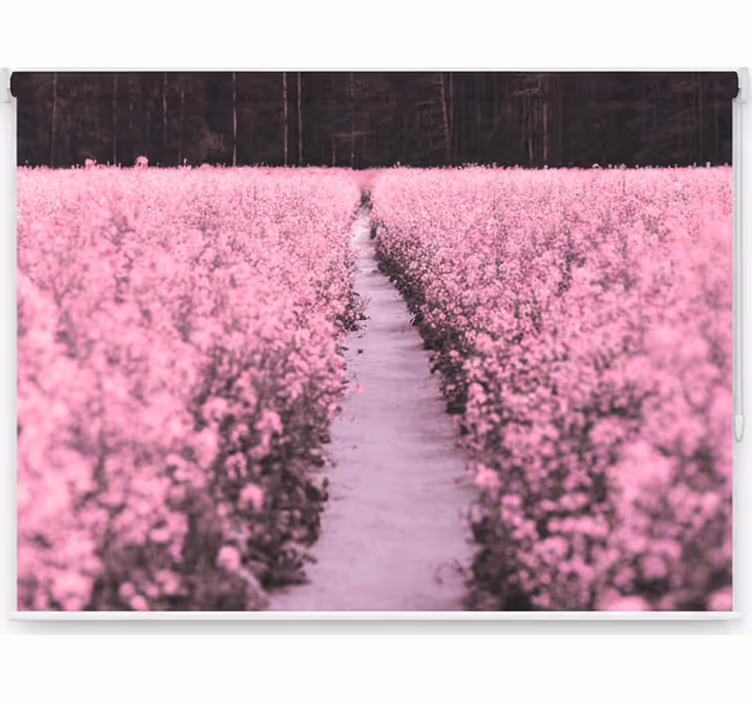 Persiana enrollable salón pradera elegante de rosas - TenVinilo