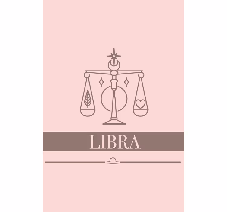 Persiana enrollable salón diseño zodiacal libra rosa - TenVinilo