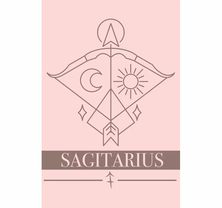 Persiana enrollable salón diseño zodiacal sagitario rosa - TenVinilo