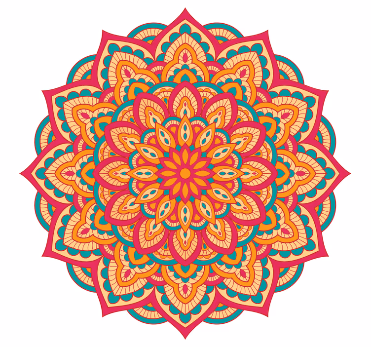Persiana enrollable para cuarto mandalas coloridos - TenVinilo