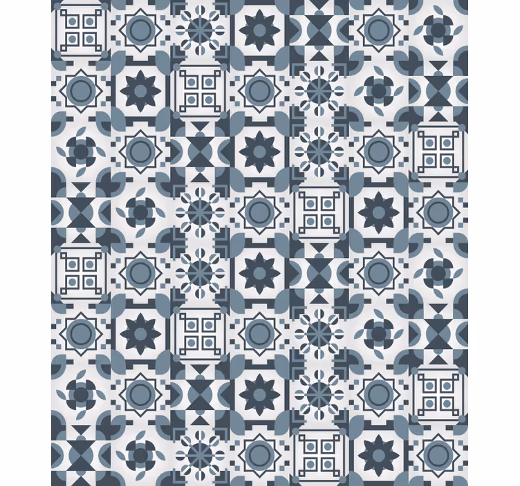 Persiana enrollable para cuarto con patrón de azulejos - TenVinilo