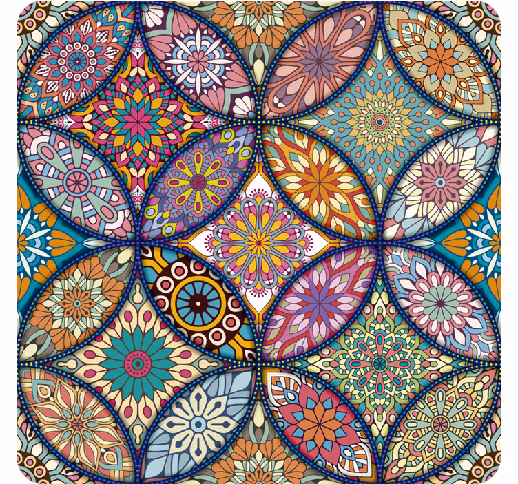 Persiana enrollable para cuarto patrón mandala colorido - TenVinilo