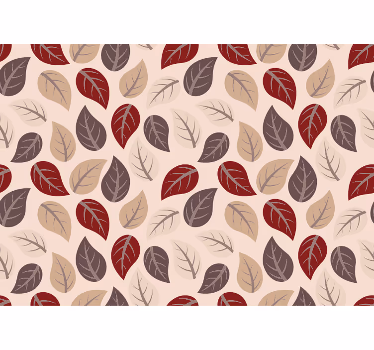 Persiana enrollable para cuarto con diseño de hojas de otoño - TenVinilo