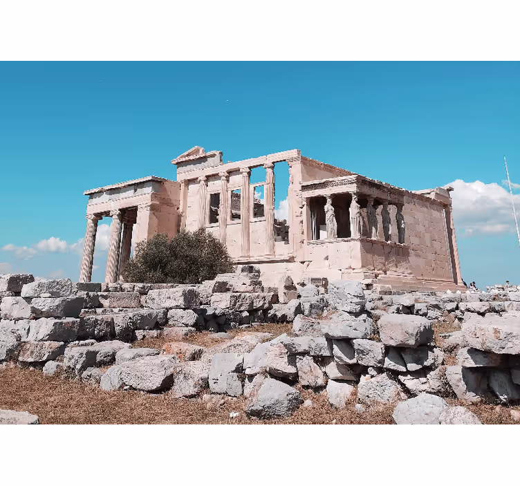 Persiana enrollable para cuarto diseño acrópolis grecia - TenVinilo