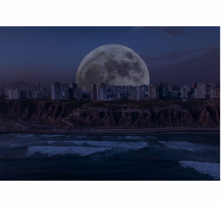 Persiana enrollable para cuarto vistas nocturnas costa verde - TenVinilo