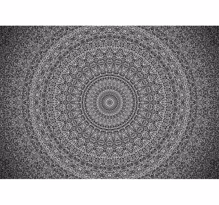 Persiana enrollable para cuarto mandala en escala de grises - TenVinilo
